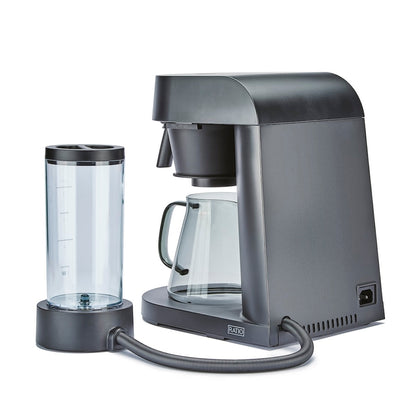 Ratio 4 coffee maker with carafe on a white background